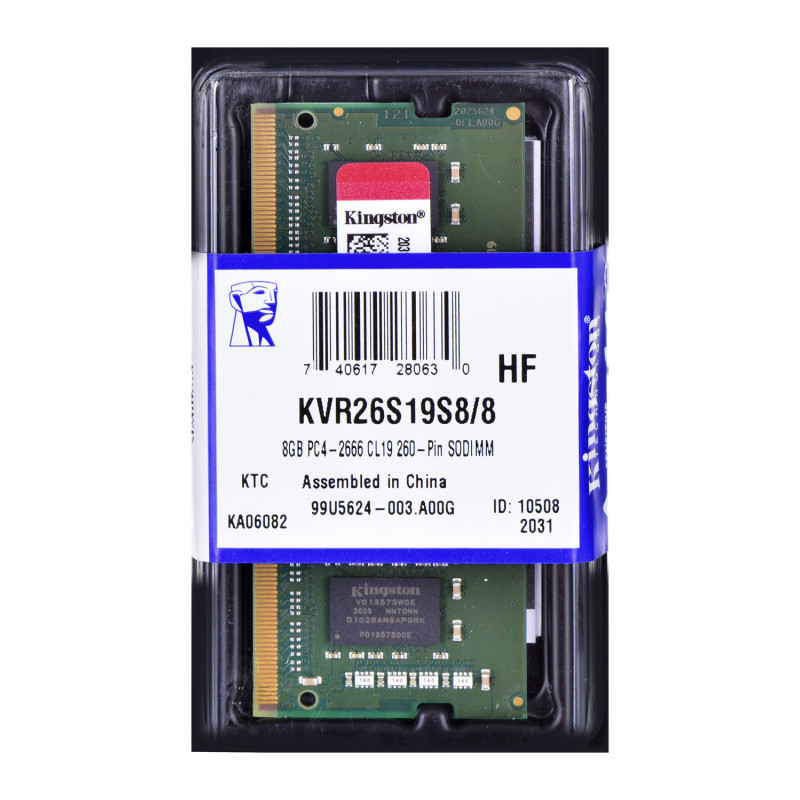 KINGSTON DDR4 2666 SO DIMM 8GB MEMORIA RAM KVR26S19S8 8 PCMART