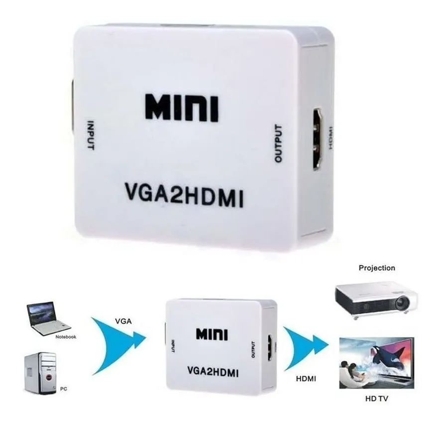 Conversor VGA a HDMI con audio y alimentación USB - EPRI