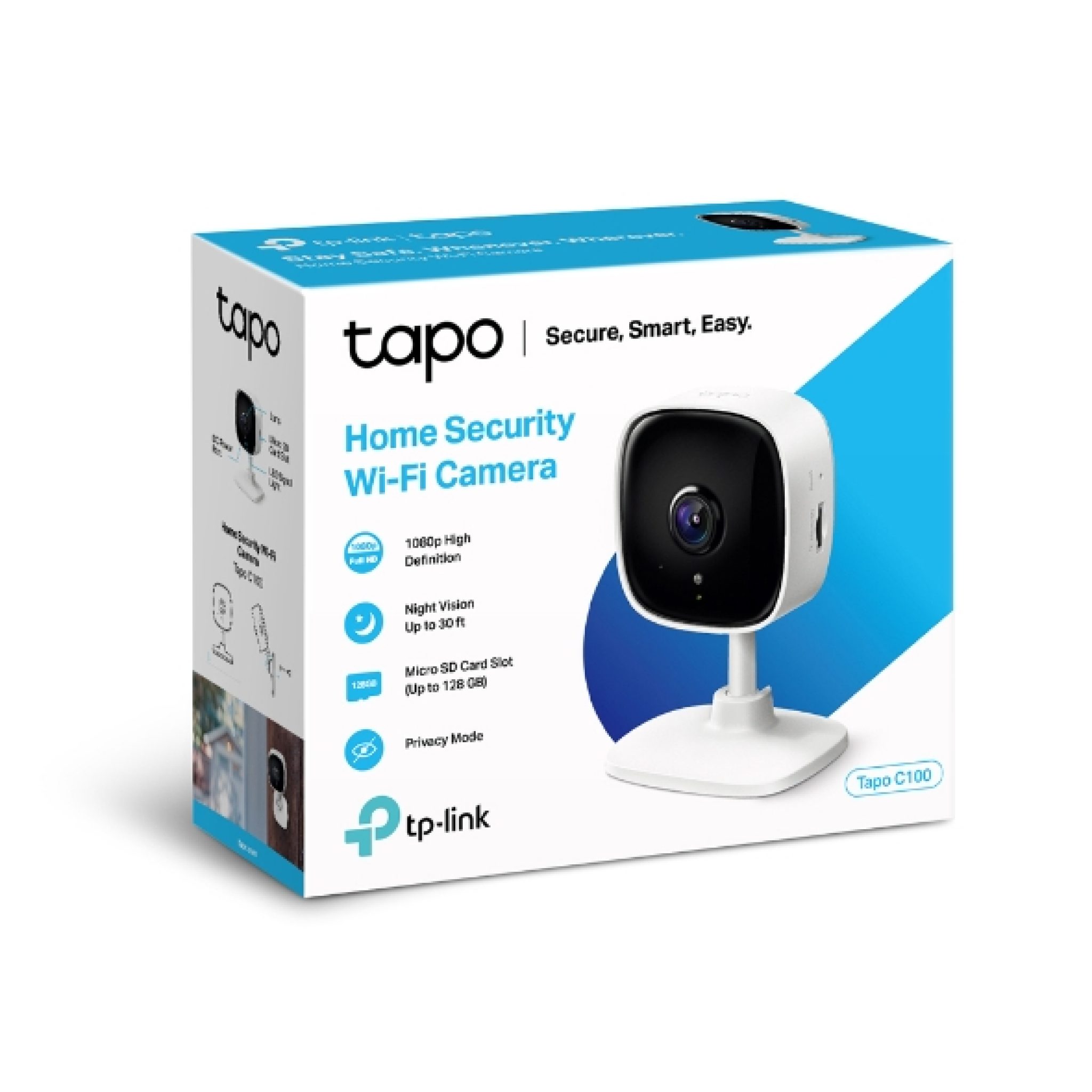 Tp Link Tapo C100 Camara Ip 1080p Fhd Microsd Pcmart 0872